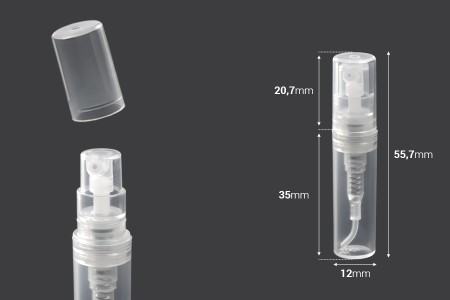 Plastični parfemski sprej 2mL (tester) - 50 kom-dimenzije_slike