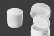 Plastična bela kutijica 50mL sa međupoklopcem i zatvaračem - 12 kom