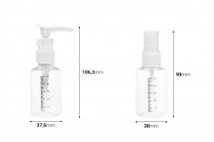 Set za putovanje - 5 flašica u plastičnom neseseru sa zip zatvaranjem 