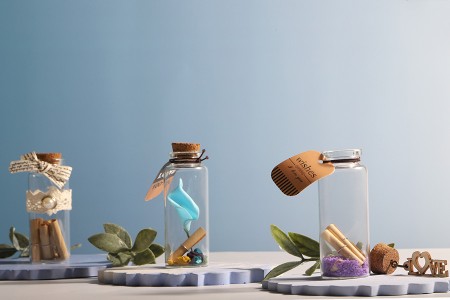 Staklene dekorativne bočice za želje sa čepom od plute - 12 kom-grupa_slika