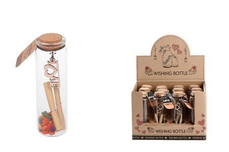 Staklene dekorativne bočice za želje sa čepom od plute - 12 kom-slika_proizvoda