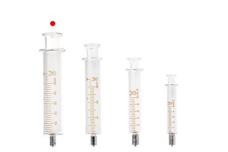 Stakleni špric 50ml sa metalnim vrhom i metalnom iglom-grupa_slika