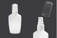 Plastična poluprovidna bočica 60mL sa pumpicom i providnim zatvaračem - 12 kom