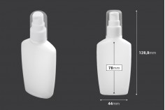Plastična poluprovidna bočica 60mL sa pumpicom i providnim zatvaračem - 12 kom