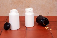 Plastična bela PET kutijica 200mL za lekove ili kapsule - bez zatvarača - 12 kom