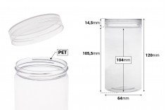 Plastična PET kutija 320mL sa providnim zatvaračem - 12 kom
