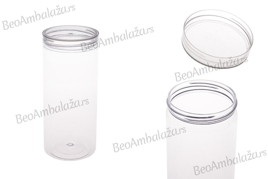 Plastična (PET) kutija 410mL, sa providnim zatvaračem - 6 kom