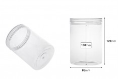 Plastična providna kutijica (PET) od 500 mL, 85x120 mm sa zatvaračem - 6 kom