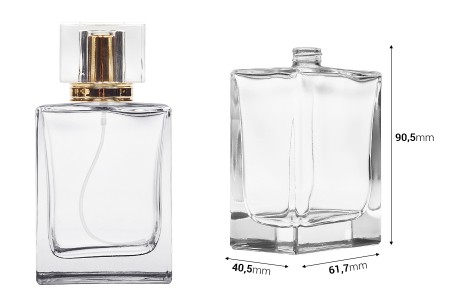 Luksuzna četvrtasta staklena bočica za parfem 100mL (PP 15)-2