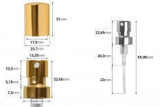 Sprej sa poklopcem za parfemske bočice sa sigurnosnim Crimp zatvaranjem 15mm (za bočicu: 18-421)