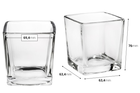 Dekorativna staklena posuda za svećice, 73x76 mm-dimenzije_slike