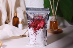 Aluminijumske DoyPack kesice 120x40x170mm sa zipom, transparentnom prednjom stranom, ovalnim dnom i sa mogućnošću termo zatvaranja  – 100kom