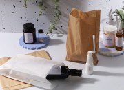 Bela papirna kesa 120x40x260mm bez prozora, pogodna za masnu hranu - 100 kom