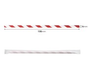 Papirne slamčice, ekološke 195x6 mm u raznim bojama - 100 kom (pojedinačno pakovanje)
