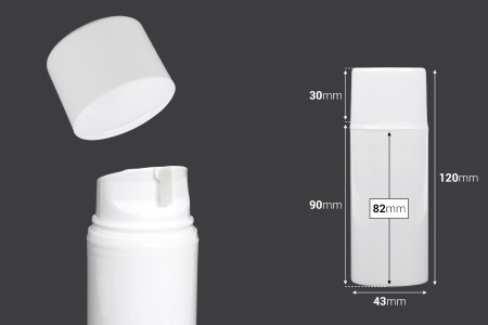 Airless bela plastična bočica 80mL za kreme-2
