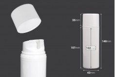 Airless bela plastična bočica 100mL za kreme