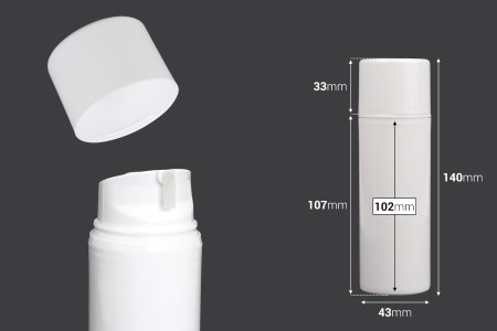 Airless bela plastična bočica 100mL za kreme-2