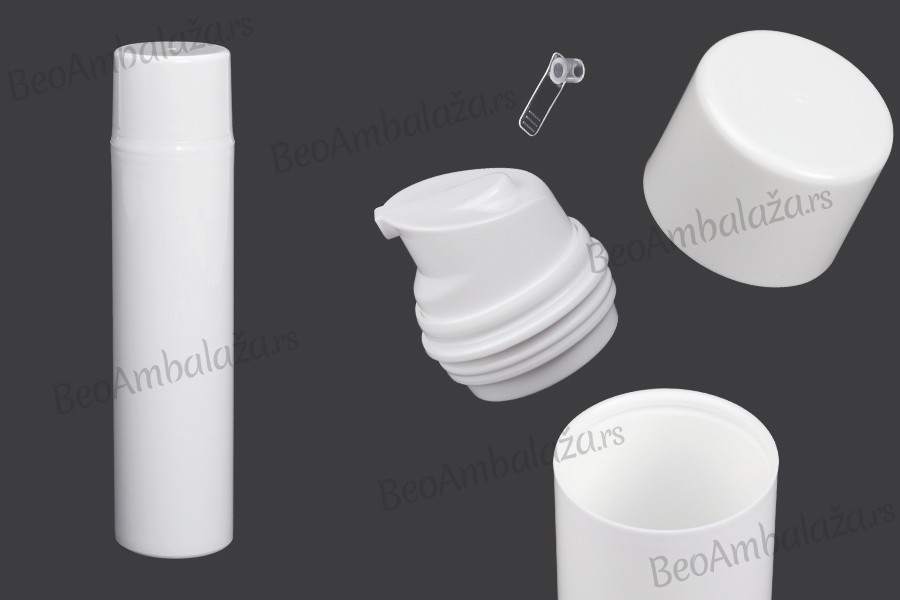 Airless bela plastična bočica 150mL za kreme