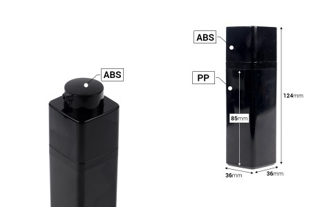 Akrilna Airless bočica 30mL sa pumpicom, u crnoj boji - 5 kom-dimenzije_slike