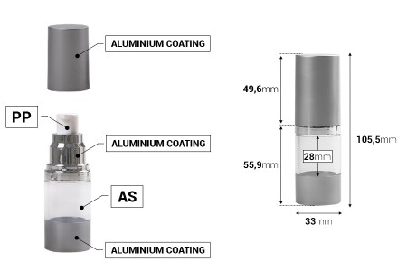 Airless akrilna bočica 15mL za kreme-2