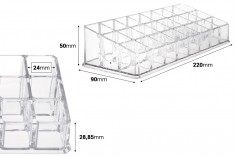 Stalak (postolje) od pleksiglasa 220x90x50mm sa 3 nivoa (24 mesta)