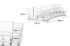 Stalak od pleksiglasa 300x118x65 mm - 3 nivoa, 19 otvora 