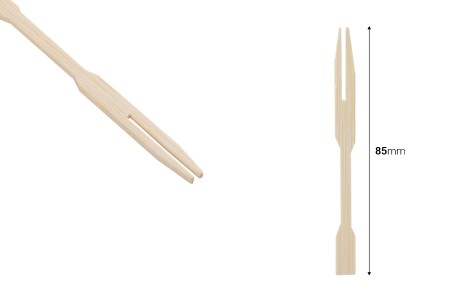 Viljuščice od bambusa 85 mm za jednokratnu upotrebu – pakovanje od 100 komada-dimenzije_slike