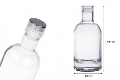 Staklena okrugla flašica 200 mL - 20 kom