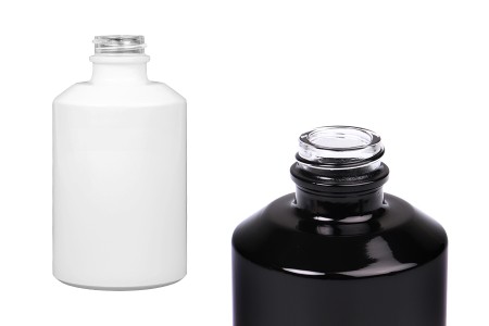 Staklena cilindrična flaša 250mL u crnoj ili beloj boji-slika_proizvoda
