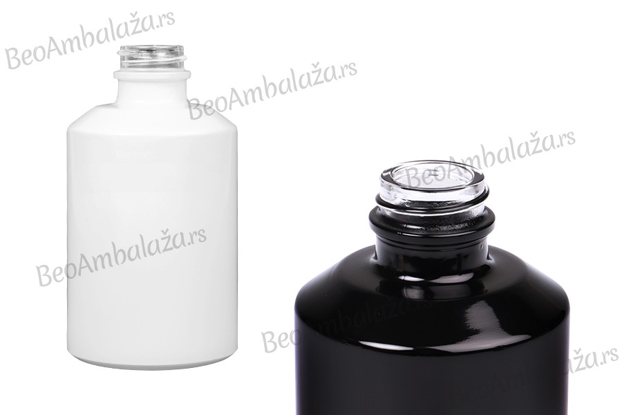 Cilindrična staklena boca 250mL u crnoj ili beloj boji