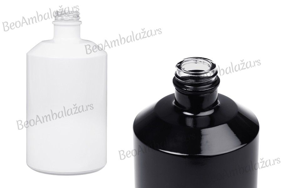 Cilindrična staklena boca 500mL u crnoj ili beloj boji