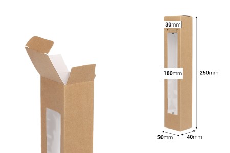 Kutija od kraft papira (350g) 50x40x250 mm za sveće - 20 kom-dimenzije_slike