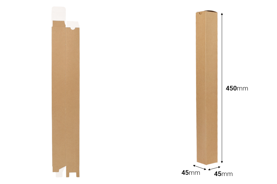 Kutija od kraft papira (350g) 45x45x450 mm za sveće - 20 kom Kutija od kraft papira (350g) 45x45x450 mm za sveće - 20 kom