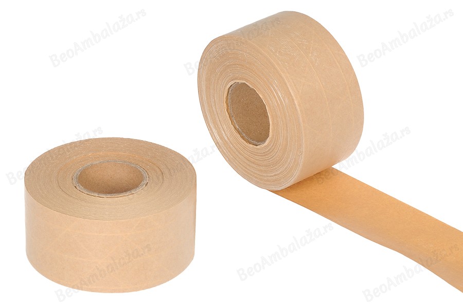 Papirna traka za pakovanje, ojačana tipa gome, širine 48 mm - rolna 50 m-slika_proizvoda