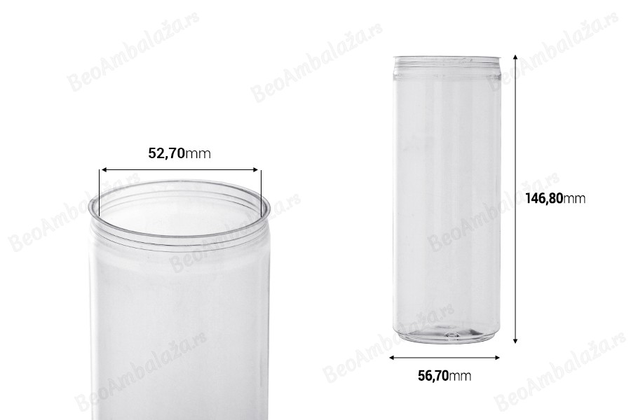 Providna (PET) plastična limenka 330mL (visoka) sa aluminijumskim poklopcem (nepohodna upotreba mašine za zatvaranje) - 200 kom-dimenzije_slike