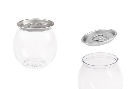 Providna (PET) plastična limenka 210mL (u obliku kuglice) sa aluminijumskim poklopcem (nepohodna upotreba mašine za zatvaranje) - 200 kom-1