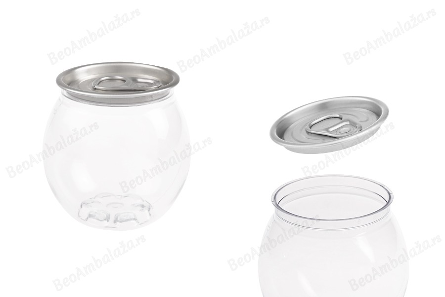 Providna (PET) plastična limenka 210mL (u obliku kuglice) sa aluminijumskim poklopcem (nepohodna upotreba mašine za zatvaranje) - 200 kom-slika_proizvoda