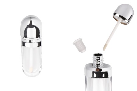 Tubica za sjaj za usne 8 mL, providna sa srebrnim zatvaračem - 6 kom-slika_proizvoda