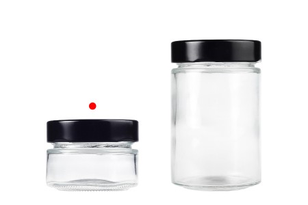 Cilindrična staklena tegla 75mL sa crnim zatvaračem T.O 63 Deep - 160 kom-grupa_slika