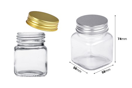 Staklena tegla 100mL sa aluminijumskim zatvaračem - 12 kom-2
