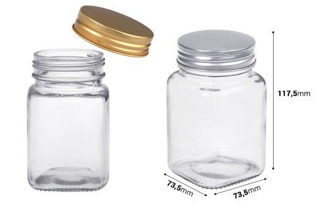Staklena tegla 380mL sa aluminijumskim zatvaračem - 12 kom-2
