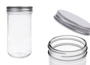 Staklena tegla 350mL sa srebrnim aluminijumskim zatvaračem - 6 kom Staklena tegla 350mL sa srebrnim aluminijumskim zatvaračem - 6 kom