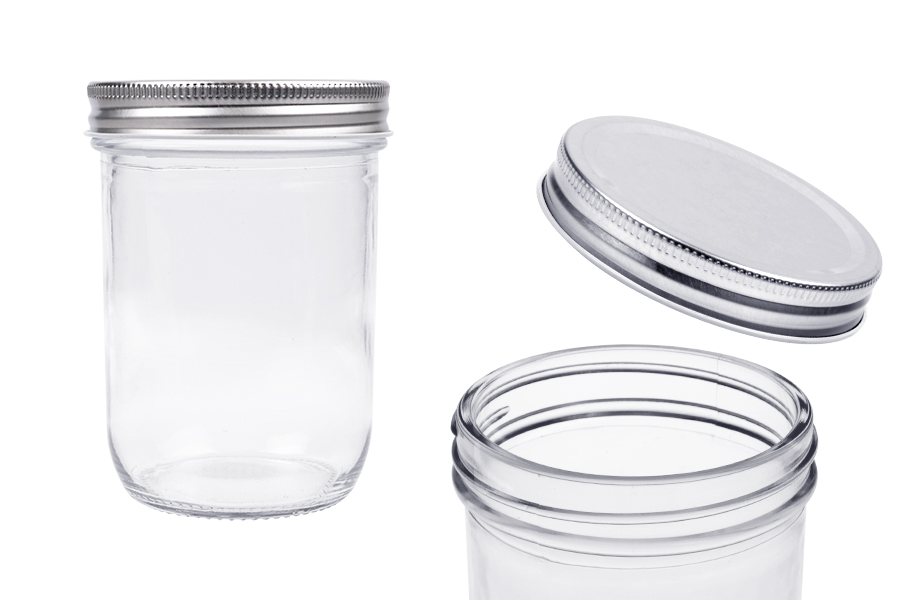 Staklena tegla 450mL sa srebrnim aluminijumskim zatvaračem - 6 kom Staklena tegla 450mL sa srebrnim aluminijumskim zatvaračem - 6 kom