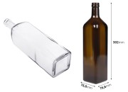 Staklena flaša 1000mL Marasca sa grlom PP 31.5 - 35 kom-dimenzije_slike