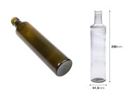 Staklena flaša 500mL Dorica sa grlom PP 31.5 - 50 kom-dimenzije_slike