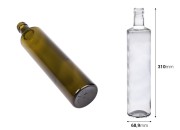 Staklena flaša 750mL Dorica sa grlom PP 31.5 - 35 kom-dimenzije_slike