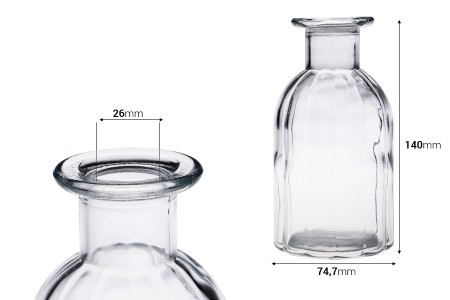 Staklena ukrasna bočica 300 ml pogodna za osveživač prostora-2