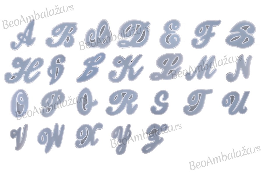 Silikonski kalup za izradu kaligrafskih slova od epoksi smole - 1 kom