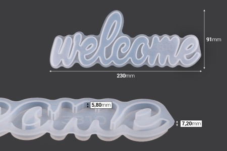 Silikonski kalup Welcome znak-2