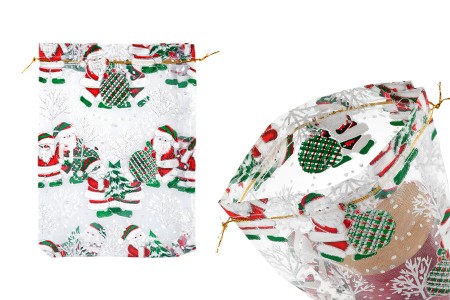 Božićna bela vrećica od tila 170x230 mm - 50 kom-slika_proizvoda